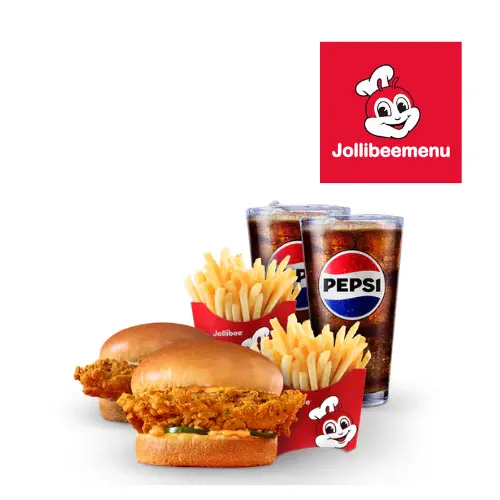 Jollibee 2 Pc Chicken Sandwiches Meal Deal