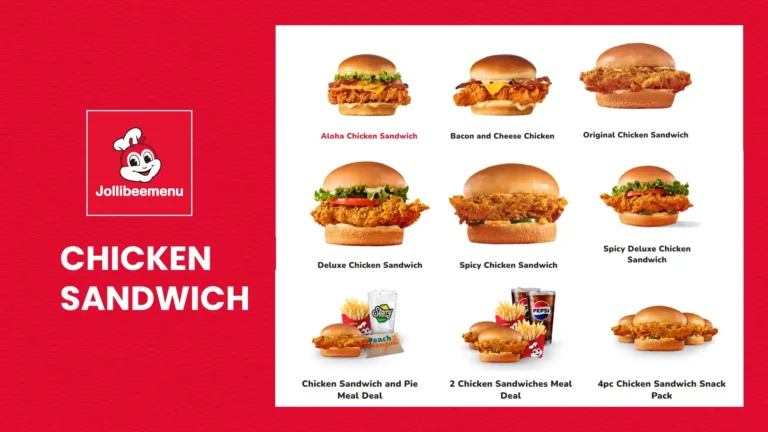 Jollibee Chicken Sandwich Menu