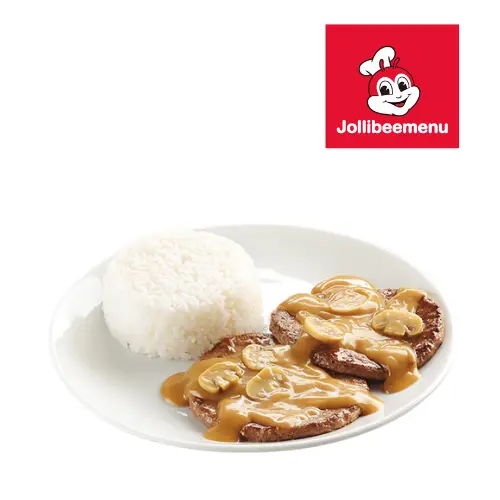 Jollibee 2 Pc Burger Steak with 1 Side