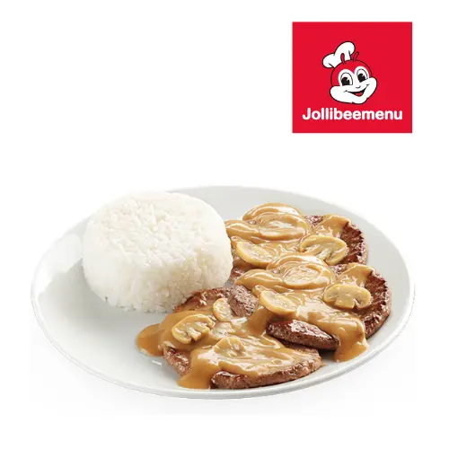 Jollibee 3 Pc Burger Steak with 1 Side