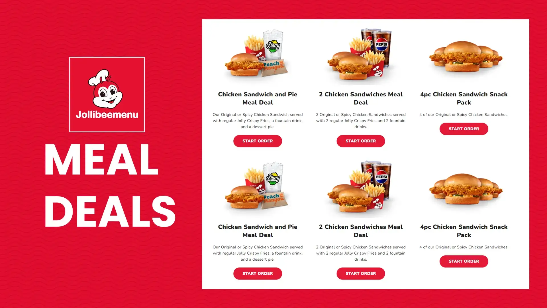 Best meal deals of Jollibee