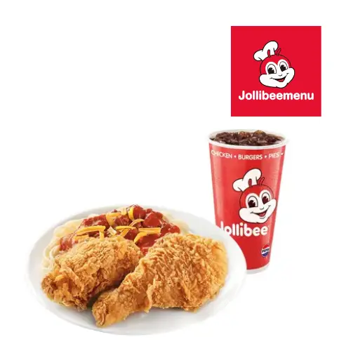 2pc Chickenjoy with Jolly Spaghetti and Drink