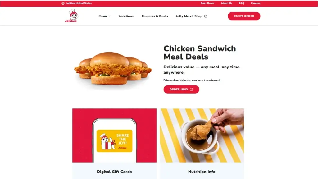 Get Jollibee Delivery Menu through app